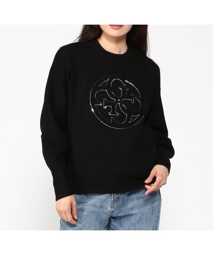 【ゲス/GUESS】のKATE 4G Logo Rn Ls Sweater インテリア・キッズ・メンズ・レディースファッション・服の通販 founy(ファニー) https://founy.com/ ファッション Fashion レディースファッション WOMEN トップス・カットソー Tops/Tshirt パーカ Sweats スウェット Sweat センター Center リラックス Relax |ID: prp329100004239993 ipo3291000000029400923