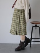 【エヘカソポ/ehka sopo】の前後2WAYチェックミディ丈スカート 人気、トレンドファッション・服の通販 founy(ファニー) ファッション Fashion レディースファッション WOMEN スカート Skirt チェック Check フィット Fit フレア Flare thumbnail グリーン|ID: prp329100004241612 ipo3291000000029418403