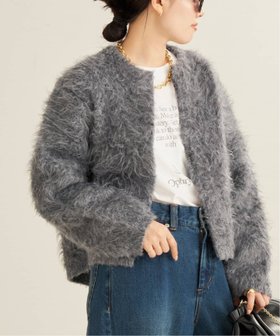 【プラージュ/Plage】 R IAM シャギーカーディガン人気、トレンドファッション・服の通販 founy(ファニー) ファッション Fashion レディースファッション WOMEN トップス・カットソー Tops/Tshirt カーディガン Cardigans カーディガン Cardigan ジュエリー Jewelry フロント Front ミックス Mix メランジ Melange エレガント 上品 Elegant |ID:prp329100004243230