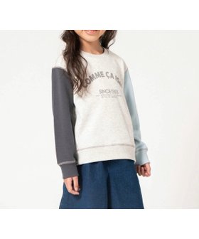 【コムサイズム/COMME CA ISM / KIDS】の3本針ステッチ ベーシックロゴトレーナー 人気、トレンドファッション・服の通販 founy(ファニー) ファッション Fashion キッズファッション KIDS シンプル Simple トレーナー Trainer プリント Print ベビー Baby ベーシック Basic 吸水 Water Absorption 無地 Plain Color 長袖 Long Sleeve |ID:prp329100004243567