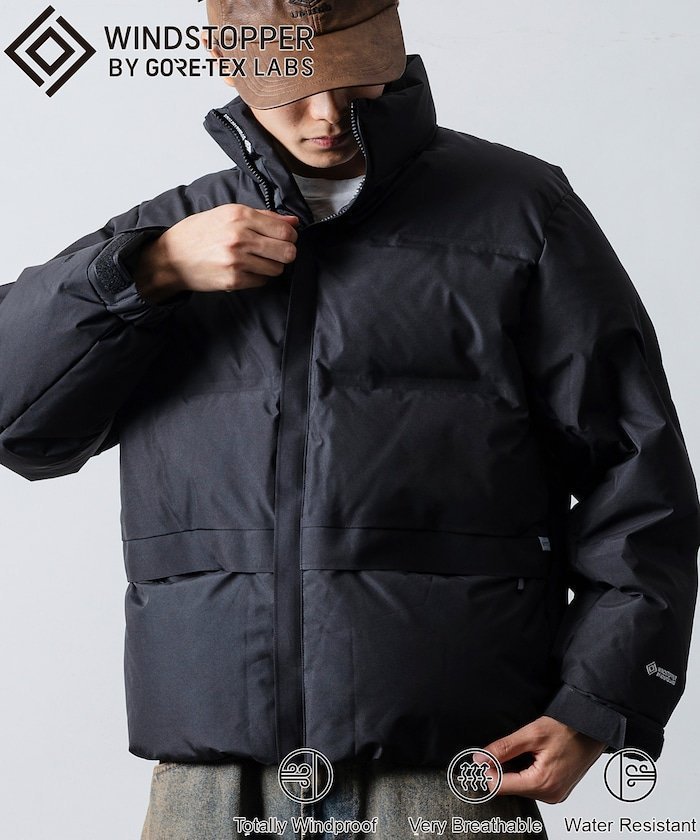 【その他のブランド/Other】のSP GORE-TEX WINDSTOPPER SHORT DOWN JACKET 24AW インテリア・キッズ・メンズ・レディースファッション・服の通販 founy(ファニー) 　ファッション　Fashion　メンズファッション　MEN　2024年　2024　2024-2025秋冬・A/W　Aw/Autumn/Winter/Fw/Fall/2024-2025　A/W・秋冬　Aw・Autumn/Winter・Fw・Fall-Winter　冬　Winter　スタンド　Stand　タフタ　Taffeta　ダウン　Down　軽量　Lightweight　ブラック|ID: prp329100004243593 ipo3291000000029526269