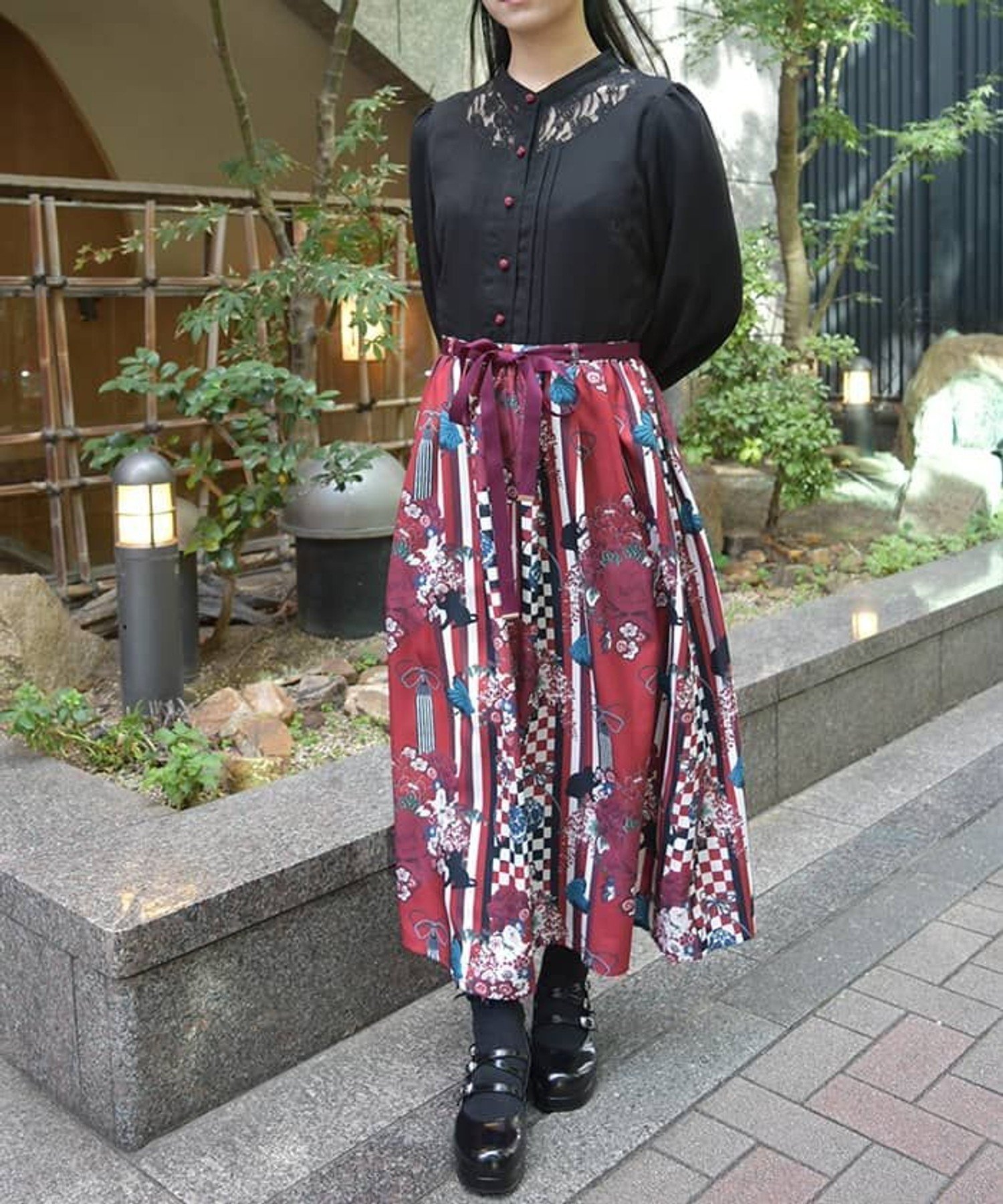 【アクシーズファム/axes femme】の菊柄ワンピース インテリア・キッズ・メンズ・レディースファッション・服の通販 founy(ファニー) 　ファッション　Fashion　レディースファッション　WOMEN　ワンピース　Dress　おすすめ　Recommend　シンプル　Simple　プリント　Print　ボレロ　Bolero　モチーフ　Motif　レース　Race　黒|ID: prp329100004243877 ipo3291000000029505490