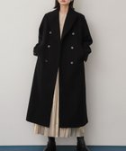 【センスオブプレイス/SENSE OF PLACE by URBAN RESEARCH】のロングダブルコート 人気、トレンドファッション・服の通販 founy(ファニー) ファッション Fashion レディースファッション WOMEN アウター Coat Outerwear コート Coats 2024年 2024 2024-2025秋冬・A/W Aw/Autumn/Winter/Fw/Fall/2024-2025 A/W・秋冬 Aw・Autumn/Winter・Fw・Fall-Winter 冬 Winter エレガント 上品 Elegant クラシカル Classical クラシック Classic ダブル Double ビジネス 仕事 通勤 Business フォーマル Formal thumbnail BLACK|ID: prp329100004243895 ipo3291000000029442486