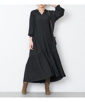 【マイカ ディール/MICA & DEAL】 ラグランギャザーワンピース人気、トレンドファッション・服の通販 founy(ファニー) ファッション Fashion レディースファッション WOMEN ワンピース Dress ギャザー Gather ティアード Tiered 年末 The End Of The Year |ID:prp329100004243961