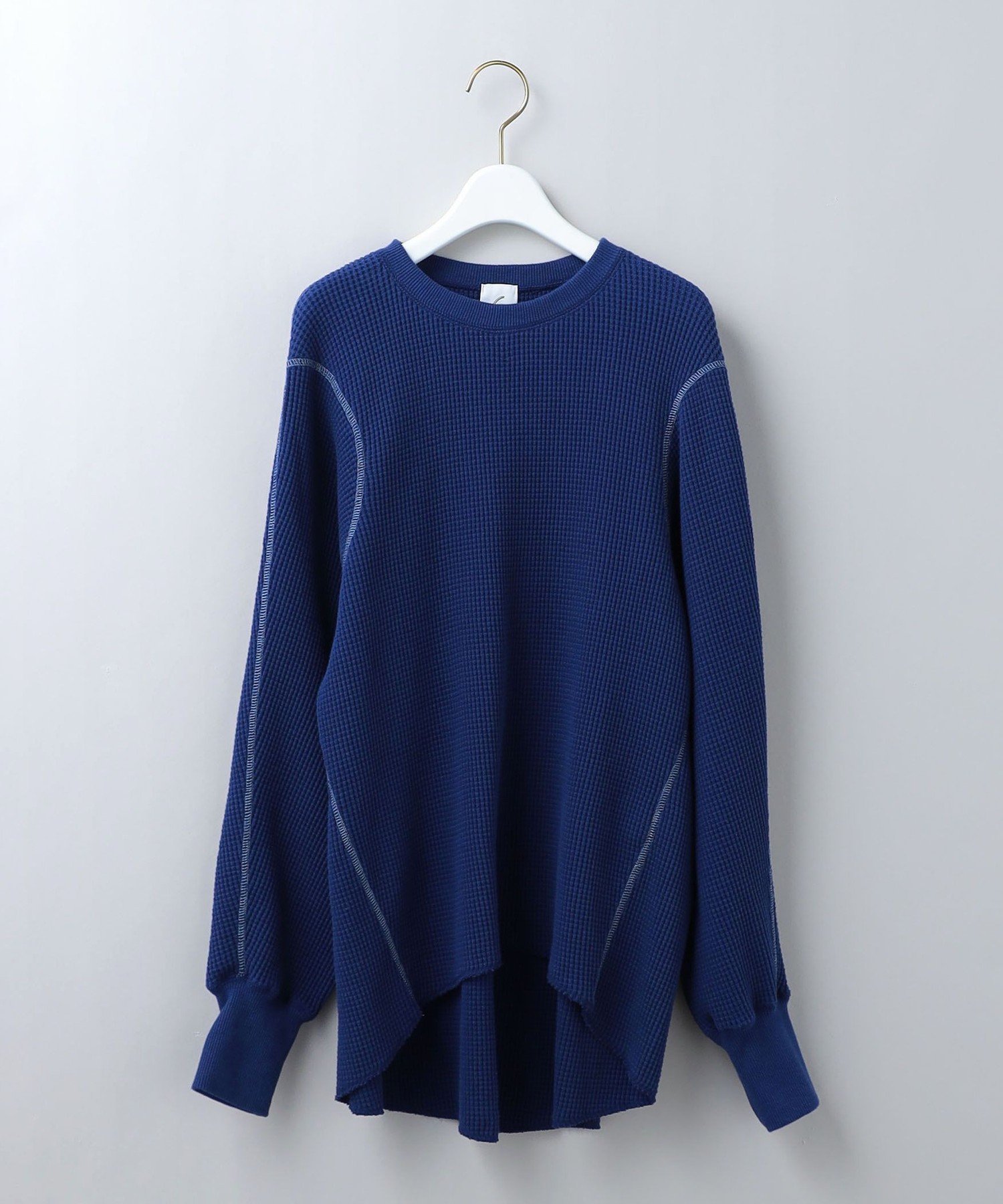 【その他のブランド/Other】の6(ROKU) THERMAL COLOR STITCH LONG SLEEVE 2022FW/サーマル インテリア・キッズ・メンズ・レディースファッション・服の通販 founy(ファニー) 　ファッション　Fashion　レディースファッション　WOMEN　トップス・カットソー　Tops/Tshirt　おすすめ　Recommend　サーマル　Thermal　ショルダー　Shoulder　シンプル　Simple　ドロップ　Drop　COBALT|ID: prp329100004244180 ipo3291000000029446422