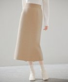 【セゾンドパピヨン/SAISON DE PAPILLON】の裏起毛タイトニットスカート 人気、トレンドファッション・服の通販 founy(ファニー) ファッション Fashion レディースファッション WOMEN スカート Skirt おすすめ Recommend スリット Slit フィット Fit ベーシック Basic ミモレ Mimore 防寒 Cold Protection thumbnail ベージュ|ID: prp329100004245129 ipo3291000000029512665