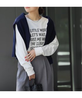 【ジャーナルスタンダード レリューム/JOURNAL STANDARD relume】のメッセージロゴロングスリーブTEE 人気、トレンドファッション・服の通販 founy(ファニー) ファッション Fashion レディースファッション WOMEN 2024年 2024 2024-2025秋冬・A/W Aw/Autumn/Winter/Fw/Fall/2024-2025 ベーシック Basic |ID:prp329100004245567