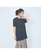 【ルージュヴィフラクレ/Rouge vif la cle】のピースダイコットンチュニックTシャツ 人気、トレンドファッション・服の通販 founy(ファニー) ファッション Fashion レディースファッション WOMEN トップス・カットソー Tops/Tshirt シャツ/ブラウス Shirts/Blouses ロング / Tシャツ T-Shirts なめらか Smooth ビッグ Big メンズ Mens 夏 Summer thumbnail ブラック|ID: prp329100004245625 ipo3291000000029456737