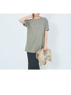 【ルージュヴィフラクレ/Rouge vif la cle】のピースダイコットンチュニックTシャツ 人気、トレンドファッション・服の通販 founy(ファニー) ファッション Fashion レディースファッション WOMEN トップス・カットソー Tops/Tshirt シャツ/ブラウス Shirts/Blouses ロング / Tシャツ T-Shirts なめらか Smooth ビッグ Big メンズ Mens 夏 Summer thumbnail モスグリーン|ID: prp329100004245625 ipo3291000000029456738