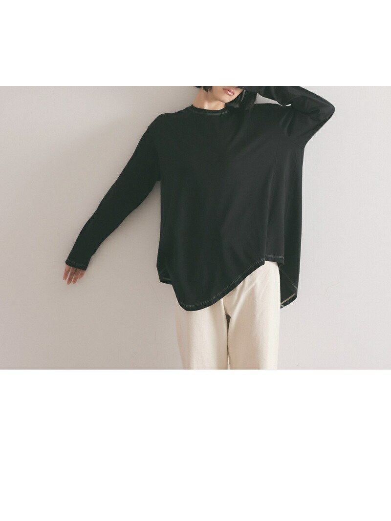 【カリテ/qualite】のアシメコットンカットソー2 人気、トレンドファッション・服の通販 founy(ファニー) 　ファッション　Fashion　レディースファッション　WOMEN　トップス・カットソー　Tops/Tshirt　カットソー　Cut and Sewn　おすすめ　Recommend　お家時間・ステイホーム　Home Time/Stay Home　カットソー　Cut And Sew　ベーシック　Basic　ボトム　Bottom　ワーク　Work　ヴィンテージ　Vintage　春　Spring　 other-1|ID: prp329100004245642 ipo3291000000029456796