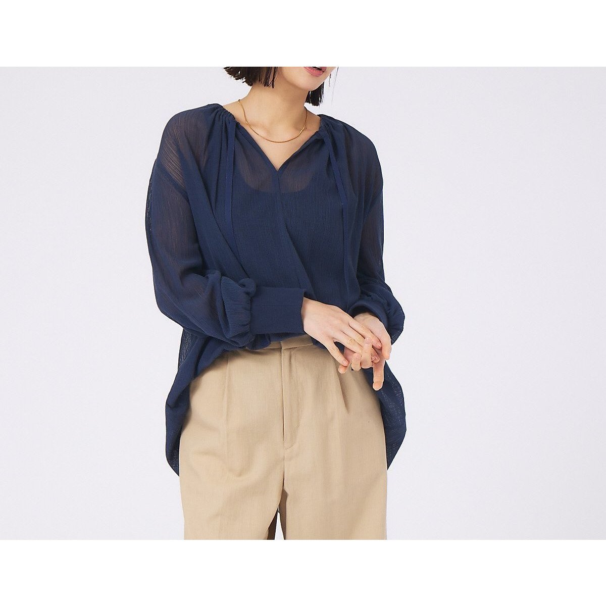 【カリテ/qualite】のクレープギャザーカットソー 人気、トレンドファッション・服の通販 founy(ファニー) 　ファッション　Fashion　レディースファッション　WOMEN　トップス・カットソー　Tops/Tshirt　カットソー　Cut and Sewn　おすすめ　Recommend　ギャザー　Gather　ジャージ　Jersey　ボトム　Bottom　ワイド　Wide　 other-1|ID: prp329100004245658 ipo3291000000029456857