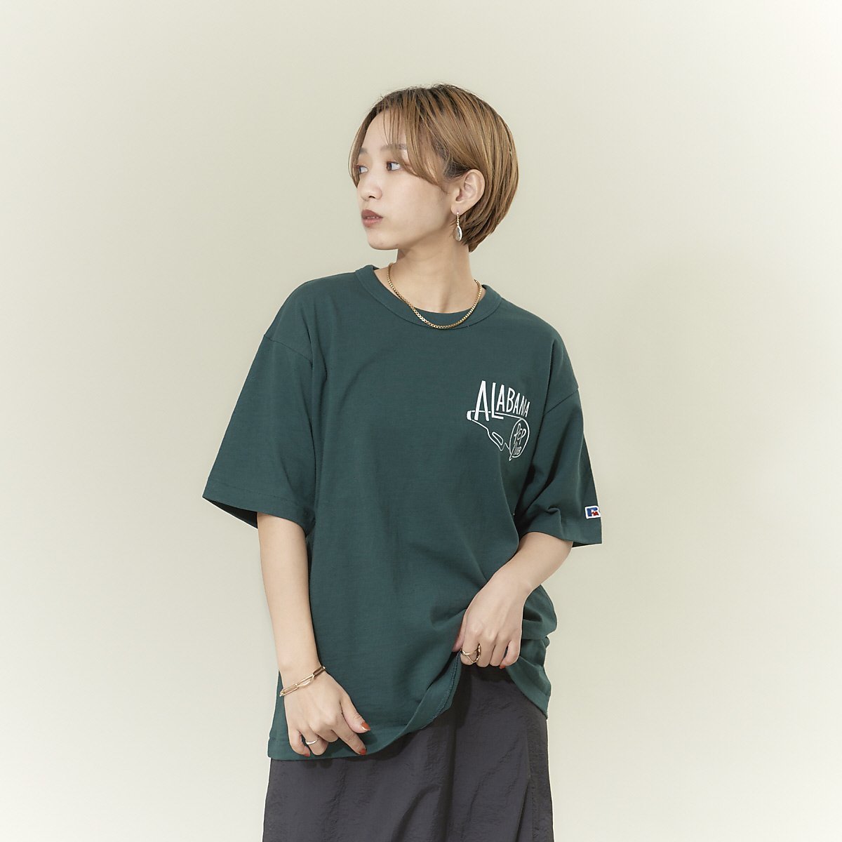 【その他のブランド/Other】の【別注】RUSSELLプリントTシャツ 人気、トレンドファッション・服の通販 founy(ファニー) 　ファッション　Fashion　レディースファッション　WOMEN　トップス・カットソー　Tops/Tshirt　シャツ/ブラウス　Shirts/Blouses　ロング / Tシャツ　T-Shirts　アメリカン　American　今季　This Season　スウェット　Sweat　スポーツ　Sports　人気　Popularity　フレア　Flare　プリント　Print　ボトム　Bottom　別注　Special Order　無地　Plain Color　ラッセル　Russell　ラバー　Rubber　おすすめ　Recommend　 other-1|ID: prp329100004245660 ipo3291000000029456865