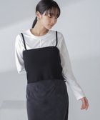 【ナノ ユニバース/nano universe】の3WAYニットビスチェセットTee 人気、トレンドファッション・服の通販 founy(ファニー) ファッション Fashion レディースファッション WOMEN トップス・カットソー Tops/Tshirt ニット Knit Tops ビスチェ Bustier カットソー Cut And Sew シンプル Simple ビスチェ Bustier フロント Front thumbnail ブラック|ID: prp329100004245706 ipo3291000000029457307