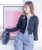 【クリア/clear】のロゴテープダブルジップニットトップス 人気、トレンドファッション・服の通販 founy(ファニー) ファッション Fashion レディースファッション WOMEN トップス・カットソー Tops/Tshirt ニット Knit Tops おすすめ Recommend デニム Denim トレンド Trend thumbnail BK|ID: prp329100004246035 ipo3291000000029460490