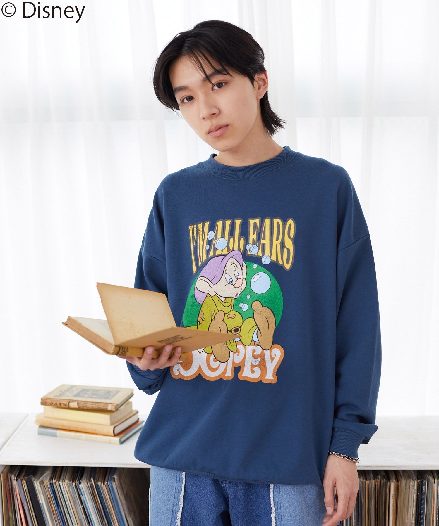 【ジュンレッド/JUNRed / MEN】の【 DISNEY / ディズニー 】ドーピー / スウェットプルオーバー インテリア・キッズ・メンズ・レディースファッション・服の通販 founy(ファニー) 　ファッション　Fashion　メンズファッション　MEN　トップス・カットソー　Tops/Tshirt/Men　イラスト　Illustration　インナー　Inner　ショルダー　Shoulder　スウェット　Sweat　スリーブ　Sleeve　デニム　Denim　トレンド　Trend　ドロップ　Drop　ハーフ　Half　バランス　Balance　バルーン　Balloon　フィット　Fit　プリント　Print　ポケット　Pocket　メンズ　Mens　リラックス　Relax　おすすめ　Recommend　ブルー(44)|ID: prp329100004246094 ipo3291000000029460821