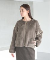 【グローバルワーク/GLOBAL WORK】のリバーシブルフェイクムートンブルゾン/115437 人気、トレンドファッション・服の通販 founy(ファニー) ファッション Fashion レディースファッション WOMEN アウター Coat Outerwear ブルゾン Blouson/Jackets なめらか Smooth コンパクト Compact ショート Short ストール Stall ブルゾン Blouson ボンディング Bonding リバーシブル Reversible エレガント 上品 Elegant |ID:prp329100004246242