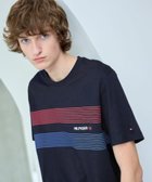 【トミーヒルフィガー/TOMMY HILFIGER】の【オンライン限定】チェストストライプTシャツ ネイビーDW5|ID: prp329100004246644 ipo3291000000029464560