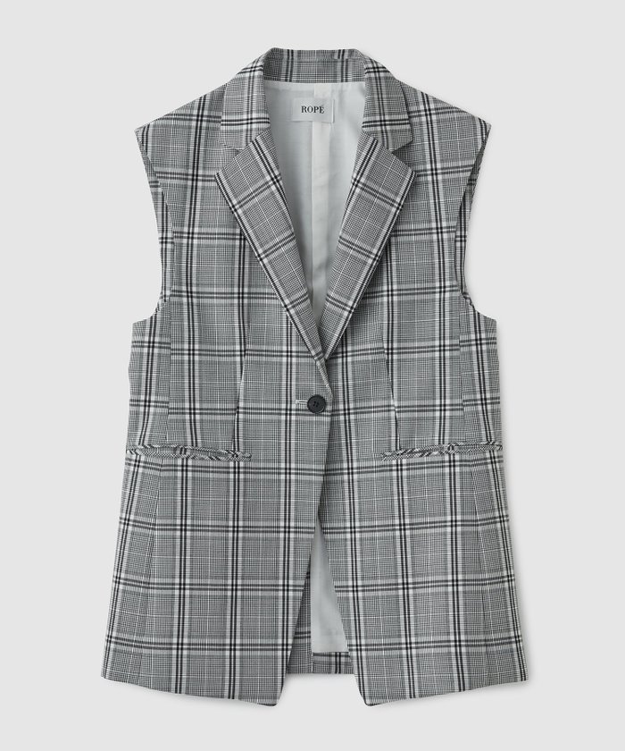 【ロペ/ROPE'】のウールモヘヤ OVER GILET /セットアップ対応 インテリア・キッズ・メンズ・レディースファッション・服の通販 founy(ファニー) https://founy.com/ 雑誌掲載アイテム Magazine Items ファッション雑誌 Fashion Magazines オッジ Oggi ファッション Fashion レディースファッション WOMEN アウター Coat Outerwear トップス・カットソー Tops/Tshirt ベスト/ジレ Gilets/Vests 11月号 November Issue おすすめ Recommend なめらか Smooth シェイプ Shape ショート Short シルク Silk ジャケット Jacket セットアップ Set Up チェック Check ハイネック High Neck フォルム Form ボトム Bottom ポケット Pocket モダン Modern モヘヤ Mohair 夏 Summer 雑誌 Magazine |ID: prp329100004246672 ipo3291000000029464857