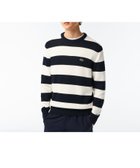 【ラコステ/LACOSTE / MEN】のボーダーオーガニックコットンニットセーター 人気、トレンドファッション・服の通販 founy(ファニー) ファッション Fashion メンズファッション MEN スウェット Sweat セーター Sweater メンズ Mens 人気 Popularity thumbnail ホワイト×ネイビー|ID: prp329100004247090 ipo3291000000029469022