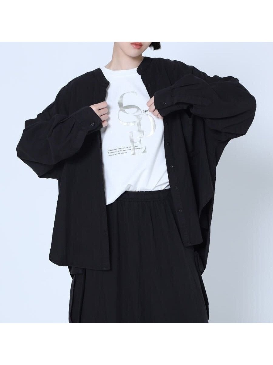 【ラシュッド/LASUD】のビックシルエットテンセルシャツ 人気、トレンドファッション・服の通販 founy(ファニー) 　ファッション　Fashion　レディースファッション　WOMEN　トップス・カットソー　Tops/Tshirt　シャツ/ブラウス　Shirts/Blouses　インディゴ　Indigo　セットアップ　Set Up　 other-1|ID: prp329100004247501 ipo3291000000029473265