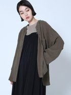 【ラシュッド/LASUD】のビックシルエットテンセルシャツ ダークブラウン|ID: prp329100004247501 ipo3291000000029473268