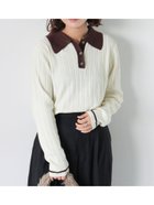 【エヘカソポ/ehka sopo】の配色ポロニット 人気、トレンドファッション・服の通販 founy(ファニー) ファッション Fashion レディースファッション WOMEN トップス・カットソー Tops/Tshirt ニット Knit Tops ランダム Random thumbnail キナリ|ID: prp329100004247520 ipo3291000000029473513