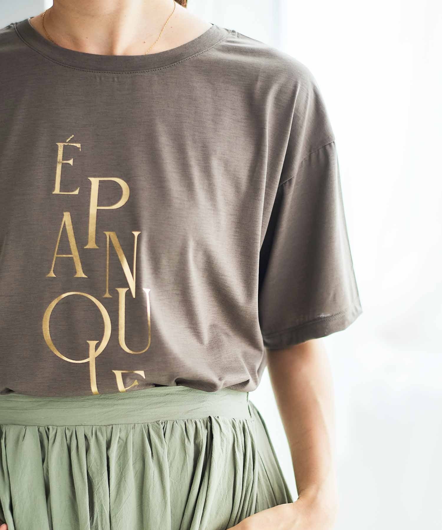 【ルクールブラン/le.coeur blanc】の《手洗い可能》EPANOUIEロゴTシャツ インテリア・キッズ・メンズ・レディースファッション・服の通販 founy(ファニー) 　ファッション　Fashion　レディースファッション　WOMEN　トップス・カットソー　Tops/Tshirt　シャツ/ブラウス　Shirts/Blouses　ロング / Tシャツ　T-Shirts　おすすめ　Recommend　とろみ　Thickness　ウェーブ　Wave　サロペット　Overalls　ジャケット　Jacket　バランス　Balance　プリント　Print　レース　Race　モカ|ID: prp329100004247603 ipo3291000000029474785