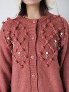 【エヘカソポ/ehka sopo】のポンポン刺繍カーディガン レッド|ID: prp329100004247650 ipo3291000000029475396