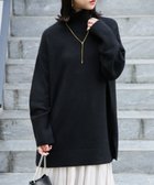 【フリーズマート/FREE'S MART】のブークレハイネックチュニックニット 人気、トレンドファッション・服の通販 founy(ファニー) ファッション Fashion レディースファッション WOMEN トップス・カットソー Tops/Tshirt ニット Knit Tops スリット Slit ボトム Bottom ロング Long thumbnail ブラック|ID: prp329100004247681 ipo3291000000029475668