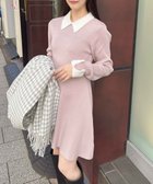 【イング/INGNI】の12G PBTリブ衿フェザーニットOP 人気、トレンドファッション・服の通販 founy(ファニー) ファッション Fashion レディースファッション WOMEN トップス・カットソー Tops/Tshirt ニット Knit Tops フェザー Feather thumbnail ピンク/オフホワイト|ID: prp329100004248242 ipo3291000000029480298