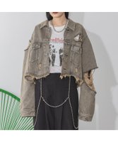 【ジーナシス/JEANASiS】のクラッシュショートGジャン 人気、トレンドファッション・服の通販 founy(ファニー) ファッション Fashion レディースファッション WOMEN アウター Coat Outerwear クラッシュ Crash コンパクト Compact ショート Short ダメージ Damage デニム Denim フリンジ Fringe ボトム Bottom ランダム Random ワイド Wide |ID:prp329100004248468