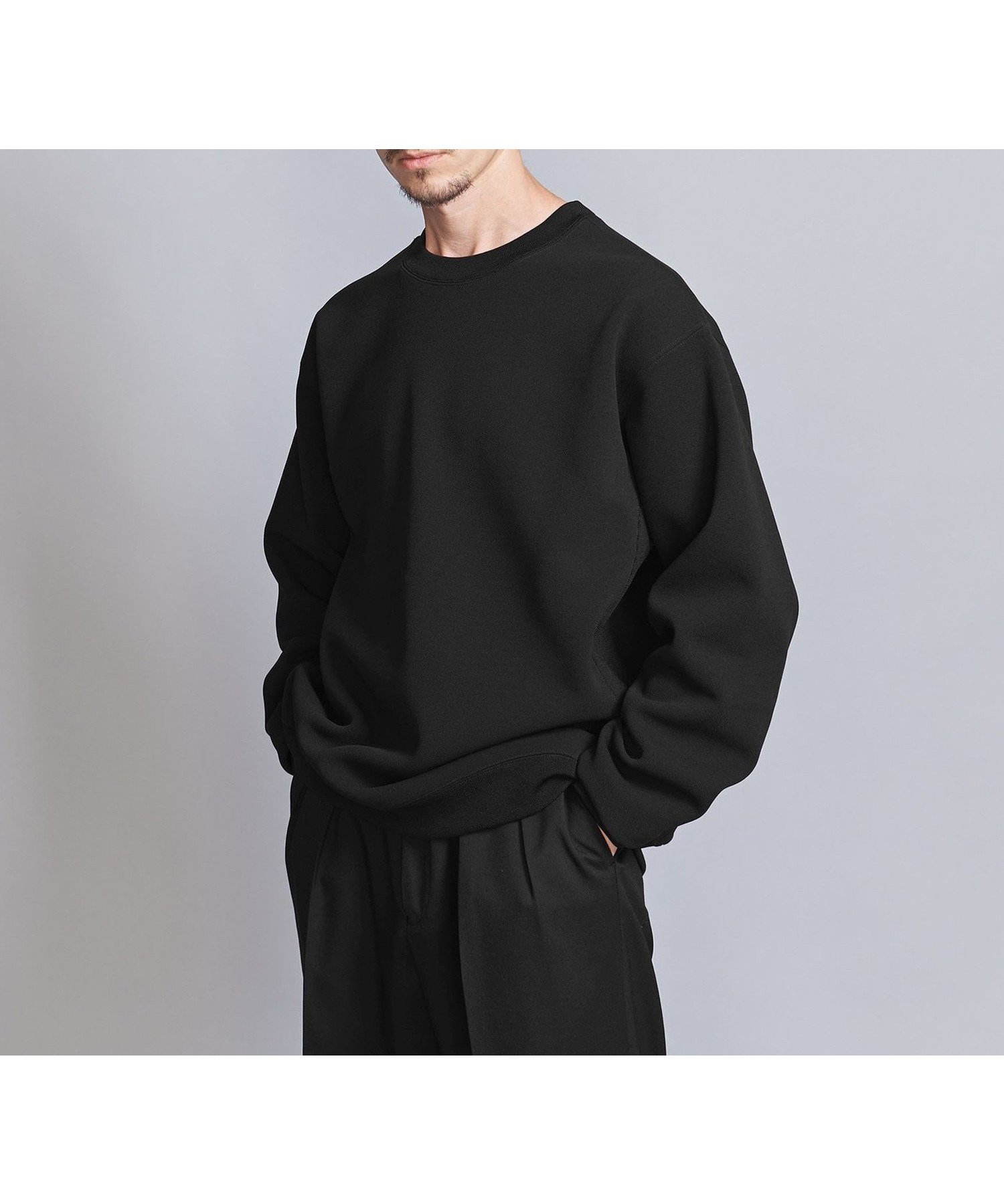 【ビューティ&ユース ユナイテッドアローズ/BEAUTY&YOUTH / UNITED ARROWS / MEN】のクレープ フリース クルーネック スウェット インテリア・キッズ・メンズ・レディースファッション・服の通販 founy(ファニー) 　ファッション　Fashion　メンズファッション　MEN　おすすめ　Recommend　シンプル　Simple　スウェット　Sweat　スタンダード　Standard　スポーティ　Sporty　ボンディング　Bonding　エレガント 上品　Elegant　BLACK|ID: prp329100004248565 ipo3291000000029482990