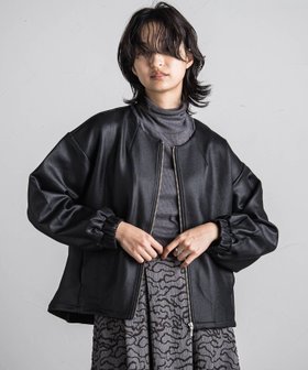 【メイソングレイ/MAYSON GREY】の【WEB限定】マシュマロコーティングドロストノーカラージャケット≪手洗い可能≫ 人気、トレンドファッション・服の通販 founy(ファニー) ファッション Fashion レディースファッション WOMEN アウター Coat Outerwear ジャケット Jackets ノーカラージャケット No Collar Leather Jackets ギャザー Gather コーティング Coating ジャージー Jersey フォルム Form ブルゾン Blouson |ID:prp329100004248675