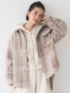 【コカ/COCA】のチェックボアジャケット Beige|ID:prp329100004248683