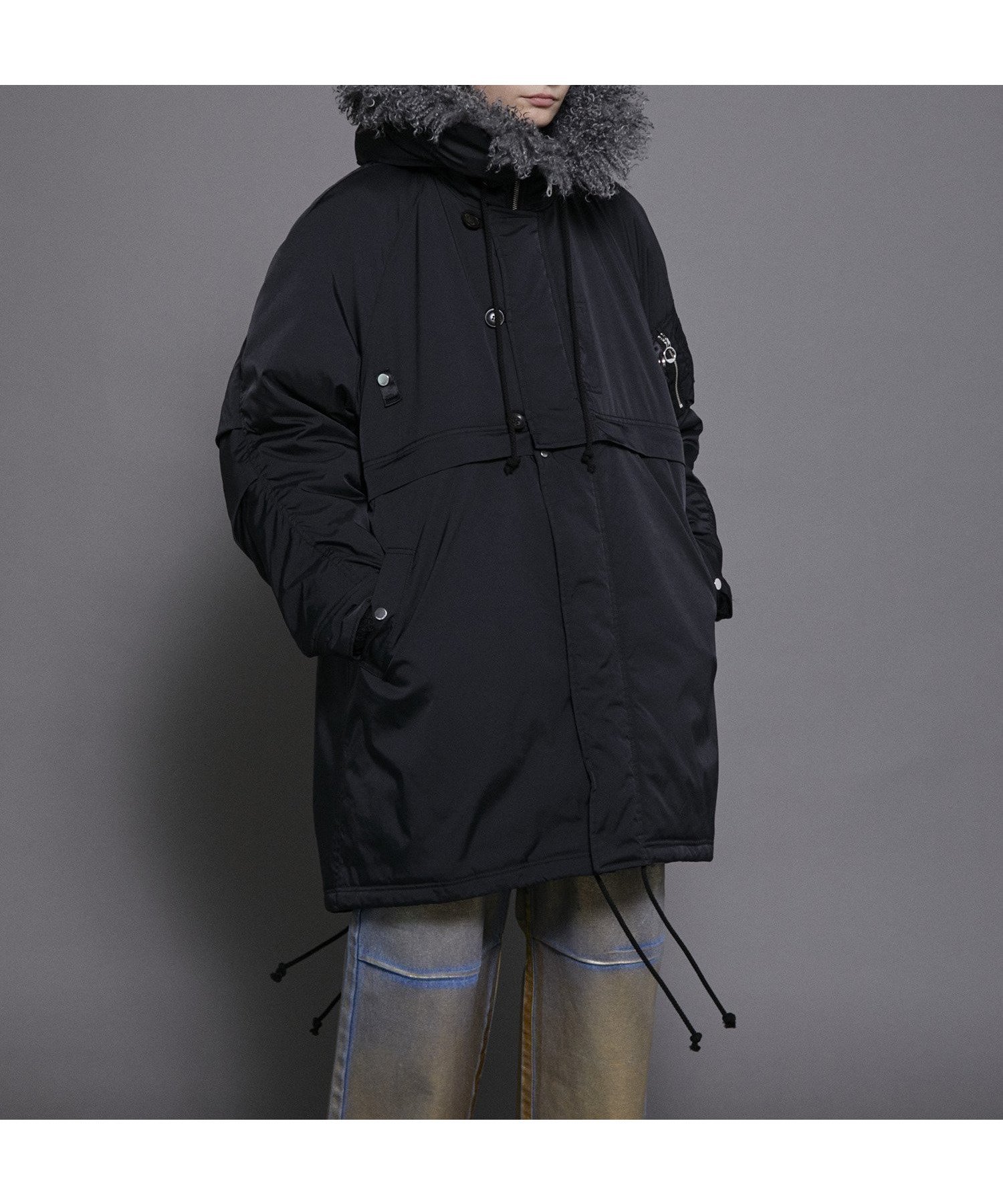 【メゾンスペシャル/MAISON SPECIAL】の2way Military Coat 人気、トレンドファッション・服の通販 founy(ファニー) 　ファッション　Fashion　レディースファッション　WOMEN　アウター　Coat Outerwear　コート　Coats　シャンブレー　Chambray　ショート　Short　フォルム　Form　ミリタリー　Military　エレガント 上品　Elegant　防寒　Cold Protection　 other-1|ID: prp329100004248736 ipo3291000000029484400