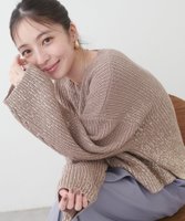 【ナチュラルクチュール/natural couture】の箔プリント加工ニットプルオーダー 人気、トレンドファッション・服の通販 founy(ファニー) ファッション Fashion レディースファッション WOMEN トップス・カットソー Tops/Tshirt ニット Knit Tops 2024年 2024 2024-2025秋冬・A/W Aw/Autumn/Winter/Fw/Fall/2024-2025 おすすめ Recommend スラックス Slacks スリット Slit デニム Denim フェミニン Feminine フロント Front プリント Print ポケット Pocket ルーズ Loose エレガント 上品 Elegant 冬 Winter |ID:prp329100004248815