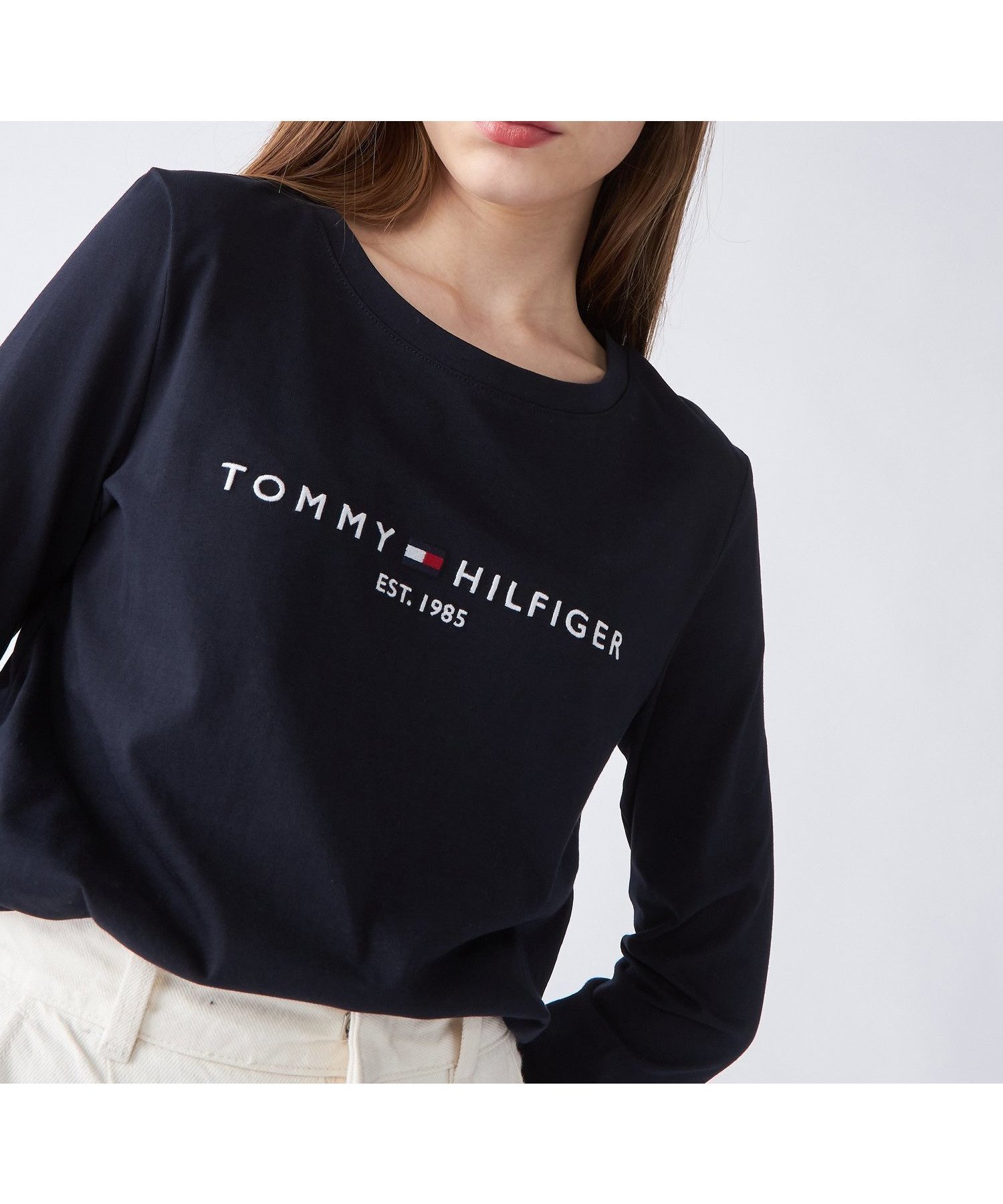 【トミーヒルフィガー/TOMMY HILFIGER】のIM TH ESS HILFIGER REGULAR TEE インテリア・キッズ・メンズ・レディースファッション・服の通販 founy(ファニー) 　ファッション　Fashion　レディースファッション　WOMEN　ネイビーDW5|ID: prp329100004248904 ipo3291000000029542850