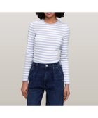 【トミーヒルフィガー/TOMMY HILFIGER】のTJW ESSENTIAL RIB STRIPE TOP L 人気、トレンドファッション・服の通販 founy(ファニー) ファッション Fashion レディースファッション WOMEN thumbnail ライトブルーC3S|ID: prp329100004248911 ipo3291000000029542855