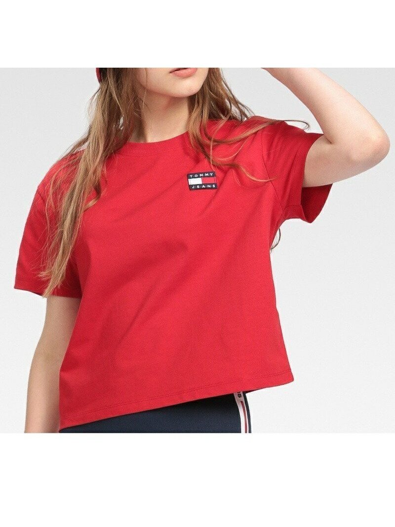 【トミーヒルフィガー/TOMMY HILFIGER】のオーバーサイズTシャツ インテリア・キッズ・メンズ・レディースファッション・服の通販 founy(ファニー) 　ファッション　Fashion　レディースファッション　WOMEN　トップス・カットソー　Tops/Tshirt　シャツ/ブラウス　Shirts/Blouses　ロング / Tシャツ　T-Shirts　バランス　Balance　ワンポイント　One Point　レッドXNL|ID: prp329100004248933 ipo3291000000029486788