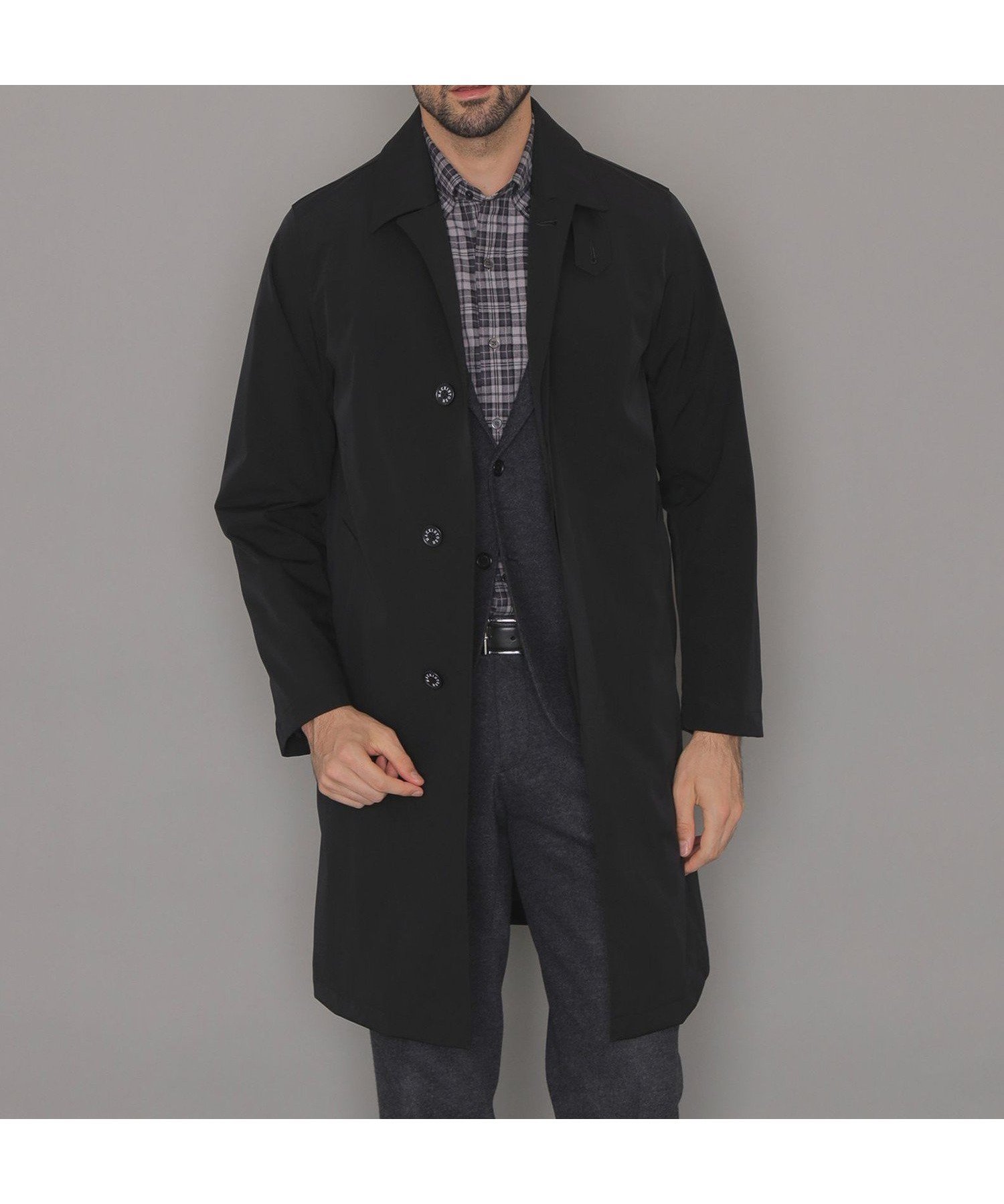 【マッキントッシュ ロンドン/MACKINTOSH LONDON / MEN】の【BLACK OF BLACKs】【DUNFORD】シンセティックステンカラーコート インテリア・キッズ・メンズ・レディースファッション・服の通販 founy(ファニー) 　ファッション　Fashion　メンズファッション　MEN　クラシカル　Classical　ジャージ　Jersey　スーツ　Suit　フィット　Fit　プリント　Print　ボンディング　Bonding　ライナー　Liner　冬　Winter　春　Spring　秋　Autumn/Fall　軽量　Lightweight　防寒　Cold Protection　ブラック|ID: prp329100004248969 ipo3291000000029487183