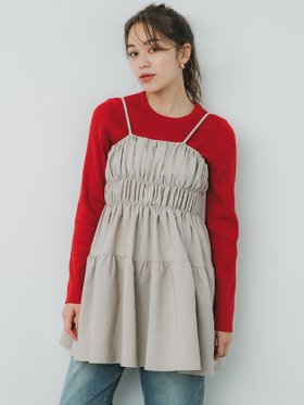 【コカ/COCA】 フロッキードットキャミチュニック人気、トレンドファッション・服の通販 founy(ファニー) ファッション Fashion レディースファッション WOMEN トップス・カットソー Tops/Tshirt キャミソール / ノースリーブ No Sleeves ポケット Pocket |ID:prp329100004249021