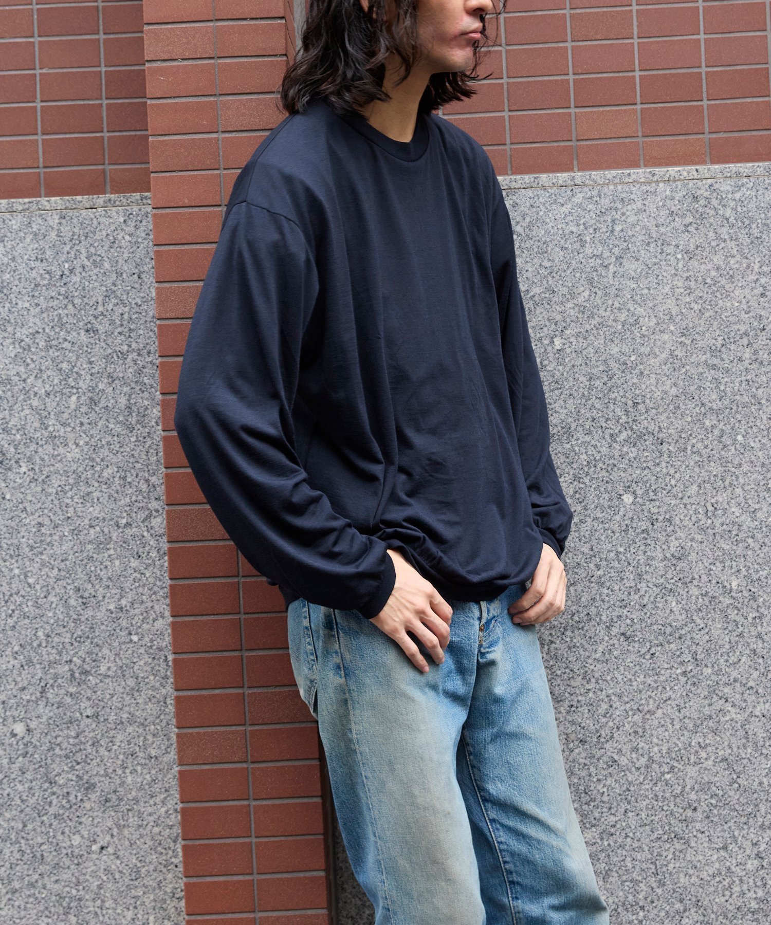 【アダムエロペ /ADAM ET ROPE' / MEN】の【WILD LIFE TAILOR】Mt.Breath Wool オーバー ニット プルオーバー インテリア・キッズ・メンズ・レディースファッション・服の通販 founy(ファニー) 　ファッション　Fashion　メンズファッション　MEN　トップス・カットソー　Tops/Tshirt/Men　ニット　Knit Tops　アウトドア　Outdoor　吸水　Water Absorption　抗菌　Antibacterial　サマー　Summer　ショーツ　Shorts　ストレッチ　Stretch　スポーティ　Sporty　スリーブ　Sleeve　ドロップ　Drop　フィット　Fit　ボックス　Box　ロング　Long　夏　Summer　エレガント 上品　Elegant　ネイビー(40)|ID: prp329100004249042 ipo3291000000029487863