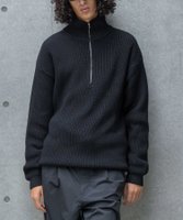 【ビューティ&ユース ユナイテッドアローズ/BEAUTY&YOUTH / UNITED ARROWS / MEN】のバルキー アゼ ハーフジップ ニット 人気、トレンドファッション・服の通販 founy(ファニー) ファッション Fashion メンズファッション MEN シンプル Simple ハイネック High Neck リラックス Relax |ID:prp329100004249670