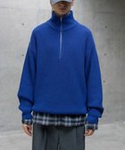 【ビューティ&ユース ユナイテッドアローズ/BEAUTY&YOUTH / UNITED ARROWS / MEN】のバルキー アゼ ハーフジップ ニット 人気、トレンドファッション・服の通販 founy(ファニー) ファッション Fashion メンズファッション MEN シンプル Simple ハイネック High Neck リラックス Relax thumbnail ROYAL|ID: prp329100004249670 ipo3291000000029492477