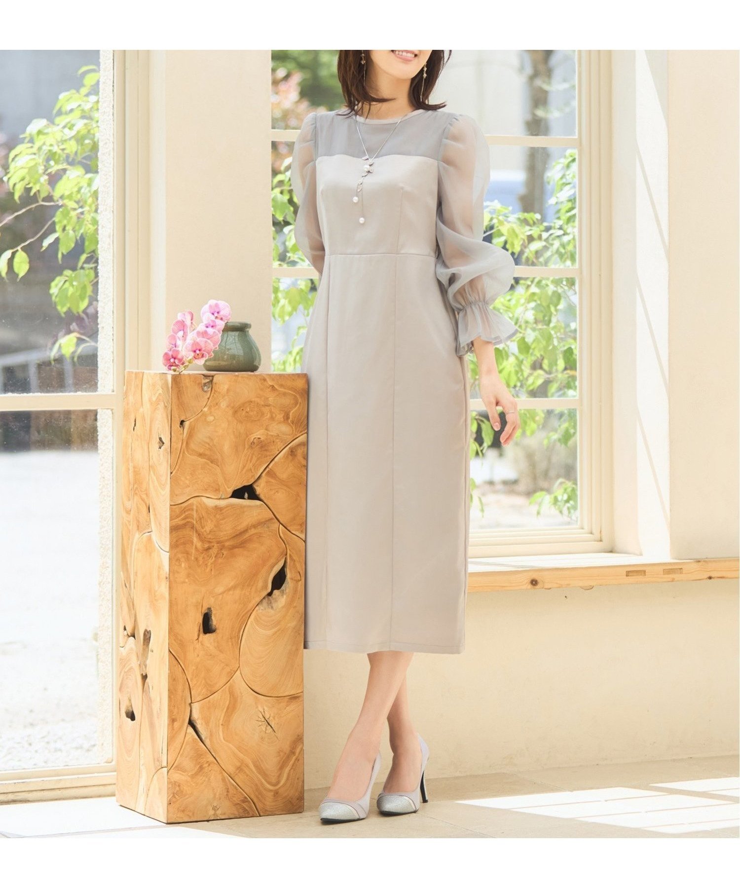 【ドレス/DRESS+】のワンピース ビスチェワンピース パーティードレス 人気、トレンドファッション・服の通販 founy(ファニー) 　ファッション　Fashion　レディースファッション　WOMEN　ワンピース　Dress　ドレス　Party Dresses　シアー　Sheer　スリット　Slit　スリーブ　Sleeve　ドレス　Dress　バランス　Balance　フィット　Fit　ベーシック　Basic　ヨーク　Yoke　披露宴　Wedding Reception　二次会　Wedding Party　 other-1|ID: prp329100004249706 ipo3291000000029492836