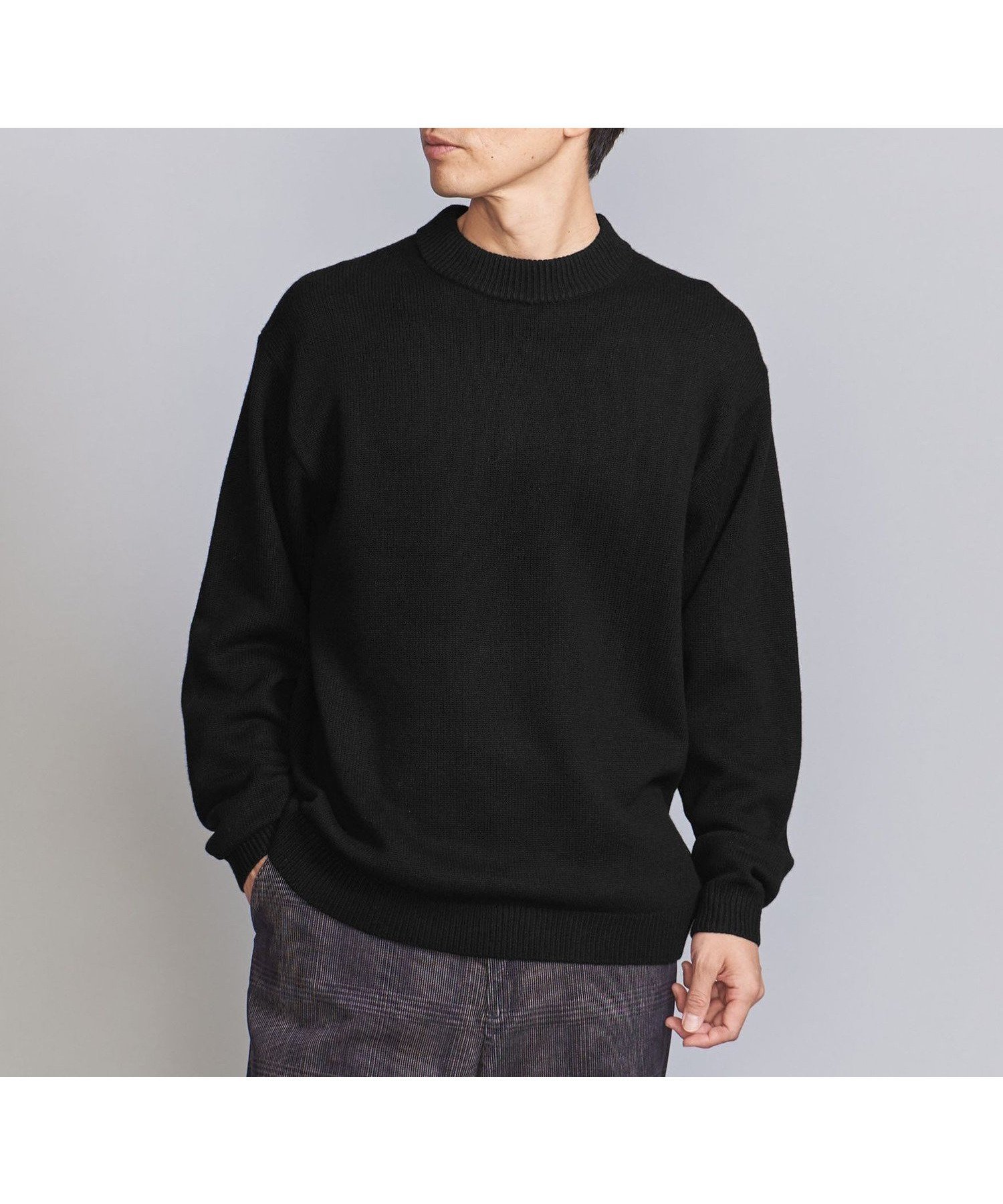 【ビューティ&ユース ユナイテッドアローズ/BEAUTY&YOUTH / UNITED ARROWS / MEN】のウールカシミヤブレンド モックネック ニット インテリア・キッズ・メンズ・レディースファッション・服の通販 founy(ファニー) 　ファッション　Fashion　メンズファッション　MEN　インナー　Inner　カシミヤ　Cashmere　ジャケット　Jacket　スラックス　Slacks　ダウン　Down　チェスターコート　Chester Coat　デニム　Denim　バランス　Balance　モックネック　Mock Neck　BLACK|ID: prp329100004249743 ipo3291000000029493260