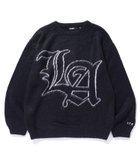 【エクストララージ/XLARGE / MEN】のOLD ENGLISH MOHAIR CREWNECK KNIT 人気、トレンドファッション・服の通販 founy(ファニー) ファッション Fashion メンズファッション MEN グラフィック Graphic フロント Front モヘア Mohair thumbnail BLACK|ID: prp329100004249832 ipo3291000000029493809