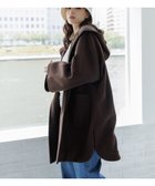 【ラコレ/LAKOLE】のウーリーテックフーデッドコート 人気、トレンドファッション・服の通販 founy(ファニー) ファッション Fashion レディースファッション WOMEN アウター Coat Outerwear コート Coats スリット Slit ボトム Bottom thumbnail ダークブラウン58|ID: prp329100004249930 ipo3291000000029494672