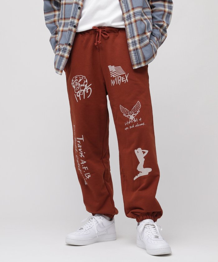 【アヴィレックス/AVIREX / MEN】の《WEB限定》STENCIL PRINT SWEAT PANTS / ステンシル プリント スウェットパンツ / AVIREX / アヴィレ インテリア・キッズ・メンズ・レディースファッション・服の通販 founy(ファニー) https://founy.com/ ファッション Fashion メンズファッション MEN ボトムス Bottoms/Men ジャケット Jacket スペシャル Special トレンド Trend プリント Print ベーシック Basic ポケット Pocket ミリタリー Military |ID: prp329100004249935 ipo3291000000029494700