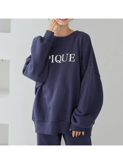 【ジェラート ピケ/gelato pique】の裏毛プルオーバー インテリア・キッズ・メンズ・レディースファッション・服の通販 founy(ファニー) 　ファッション　Fashion　レディースファッション　WOMEN　トップス・カットソー　Tops/Tshirt　プルオーバー　Pullover　A/W・秋冬　Aw・Autumn/Winter・Fw・Fall-Winter　おすすめ　Recommend　お家時間・ステイホーム　Home Time/Stay Home　ショート　Short　シンプル　Simple　ダブル　Double　トレンド　Trend　プリント　Print　リラックス　Relax　ロング　Long　無地　Plain Color　NVY[089]|ID: prp329100004250120 ipo3291000000029495917